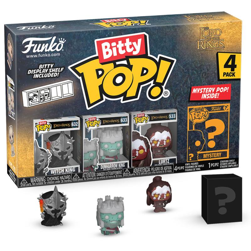 Funko -  Bitty ! Movies The Lord of the Rings  Gyűrűk ura Witch King 4dbos gyűjtői vinyl karakter szett