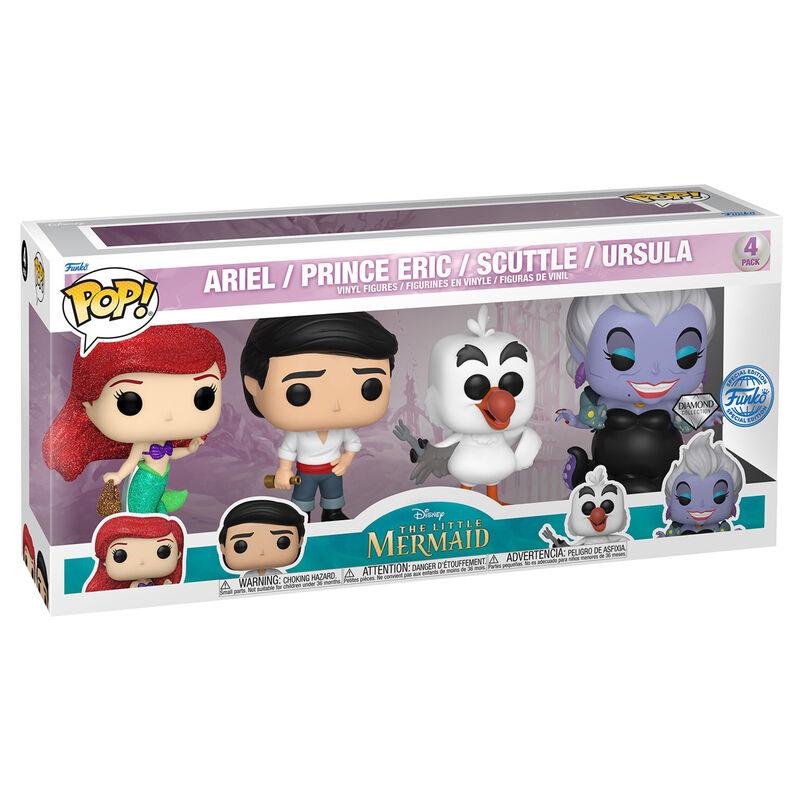 Funko -  Disney Little Mermaid   Kis hablány 4dbos Exclusive gyűjtői vinyl karakter szett
