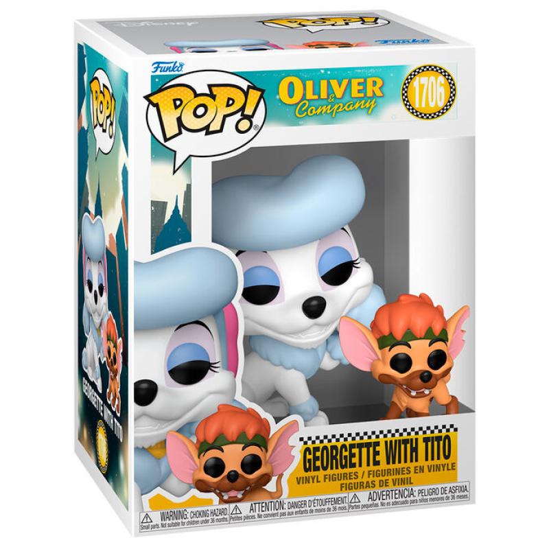 Funko -  isney Oliver & Company Georgette with Tito    gyűjtői vinyl karakter