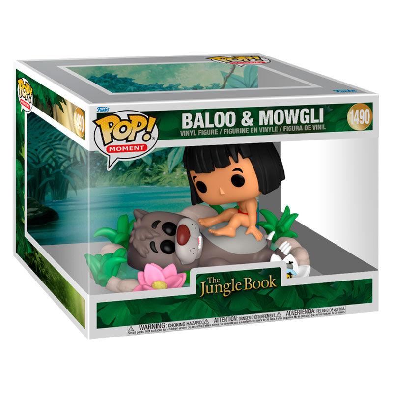 Funko -  Moment Disney Dzsungel könyve Jungle Book Selva Baloo & Mowgli   15cm gyűjtői vinyl karakter