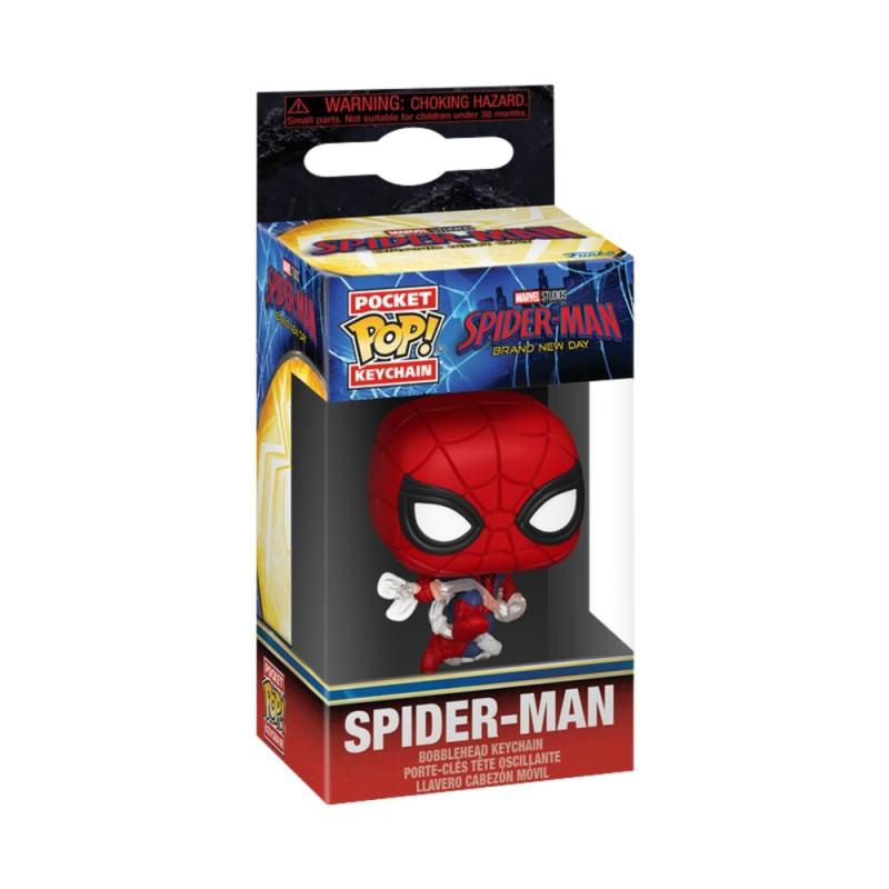 Funko -  Pocket ! Marvel SpiderMan Brand New Day SpiderMan kulcstartó