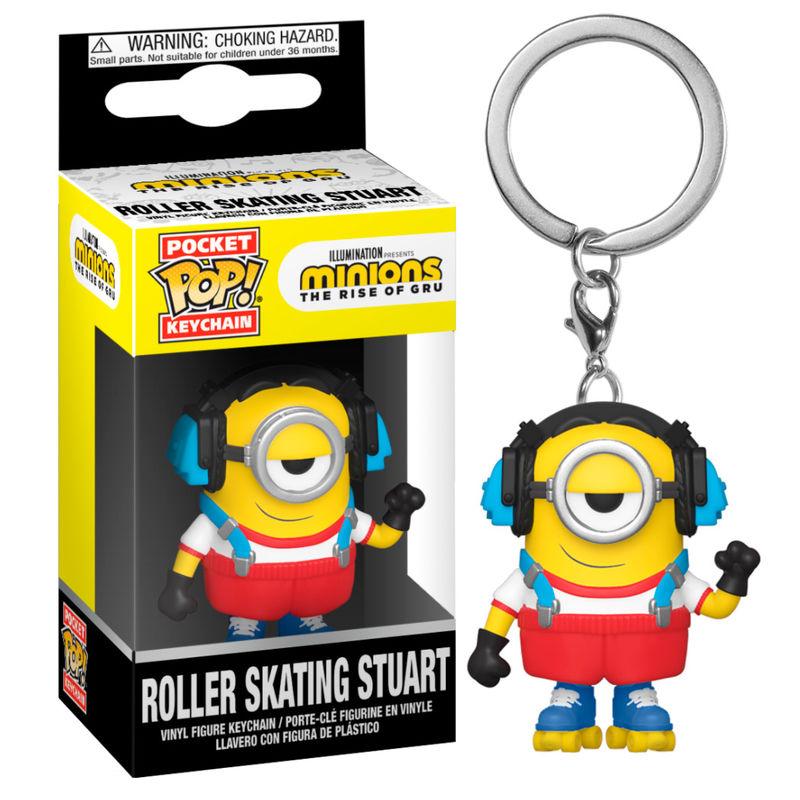 Funko -  Pocket ! Minions 2 Roller Skating Stuart kulcstartó