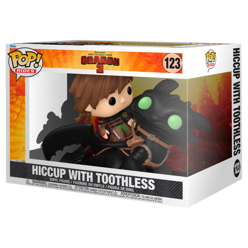 Funko -  Rides Deluxe How to Train Your Dragon   Így neveld a sárkányod 2 Hiccup with Toothless   15cm gyűjtői vinyl karakter