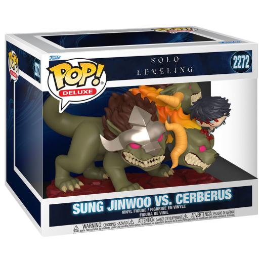 Funko -  Deluxe Solo Leveling Sung Jinwoo vs. Cerberus   15cm gyűjtői vinyl karakter