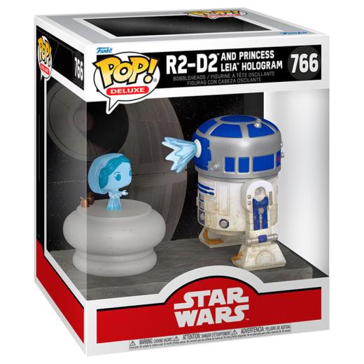 Funko -  Deluxe Star Wars R2D2 and Princess Leia Hologram   15cm gyűjtői vinyl karakter