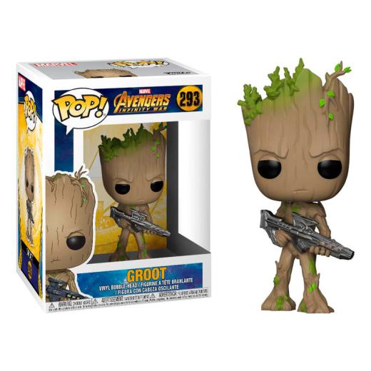 Funko -  Marvel Avengers Infinity War Teen Groot with Gun    gyűjtői vinyl karakter