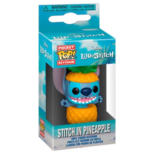 Funko -  Pocket ! Disney Lilo & Stitch  Stitch in Pin Pineapple kulcstartó