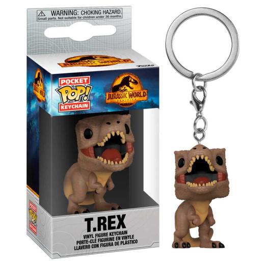 Funko -  Pocket ! Movies  Jurassic World 3 TRex kulcstartó