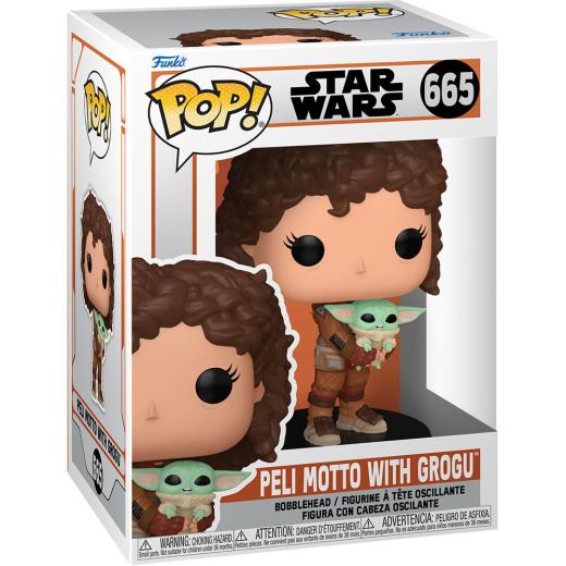 Funko -  Star Wars Mandalorian 9 Peli Motto with Grogu    gyűjtői vinyl karakter
