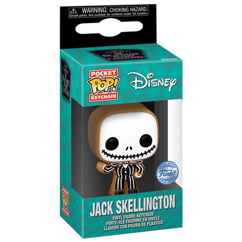 Funko -  Pocket ! Disney Nightmare Before Christmas Jack Skellington Gingerbread Exclusive kulcstartó