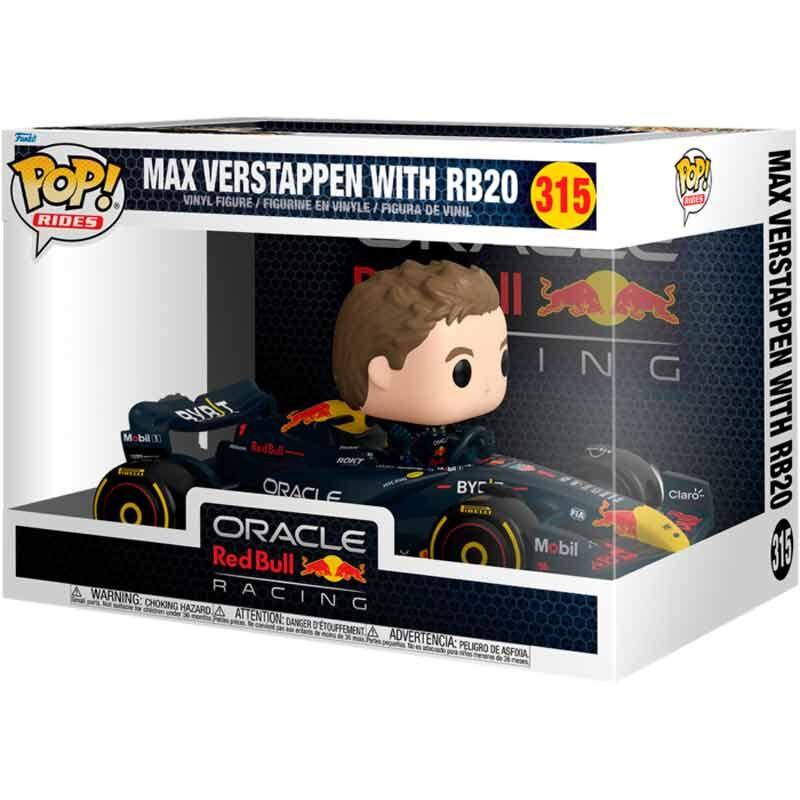 Funko -  Rides Super Deluxe Racing Oracle Red Bull Max Verstappen with RB20   15cm gyűjtői vinyl karakter