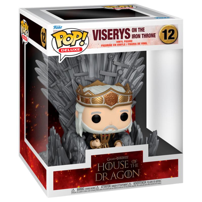 Funko -  Television  Sárkányok háza House of the Dragon Deluxe  Viserys on the Iron Throne   15cm gyűjtői vinyl karakter
