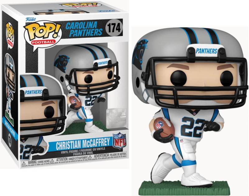 Funko  POP - NFL -  NFL Panthers  C. McCaffrey (Away)   figura