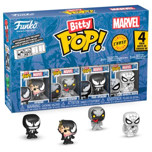 Funko -  Bitty ! Marvel SpiderMan Venom 4dbos gyűjtői vinyl karakter szett