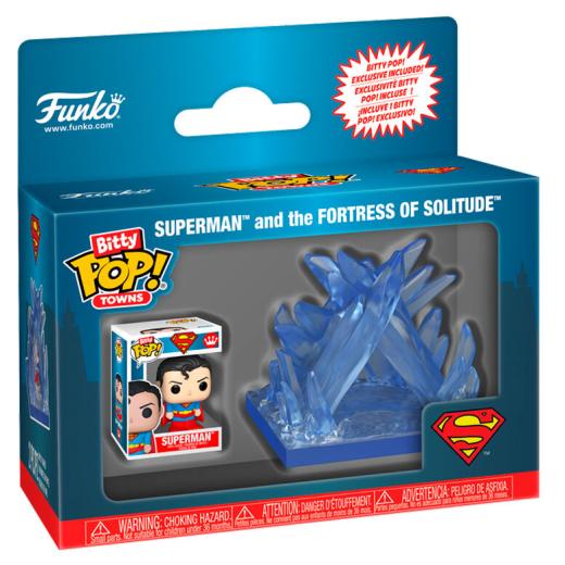 Funko -  Bitty ! Town DC Comics Superman Fortress of Solitude gyűjtői vinyl karakter
