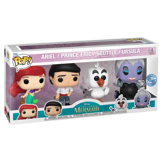Funko -  Disney Little Mermaid   Kis hablány 4dbos Exclusive gyűjtői vinyl karakter szett