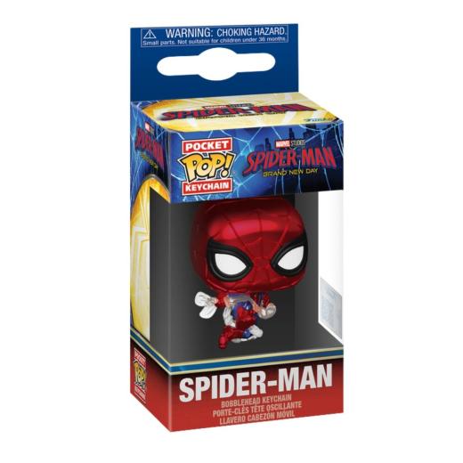 Funko -  Pocket !  Marvel SpiderMan Brand New Day SpiderMan Metallic kulcstartó
