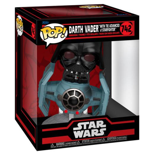 Funko -  Rides Deluxe Star Wars Darth Vader with Tie Advanced Starfighter   15 cm gyűjtői vinyl karakter