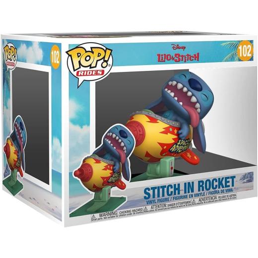 Funko -  Rides Super Deluxe Disney Lilo and Stitch  Stitch in Rocket   15 cm gyűjtői vinyl karakter