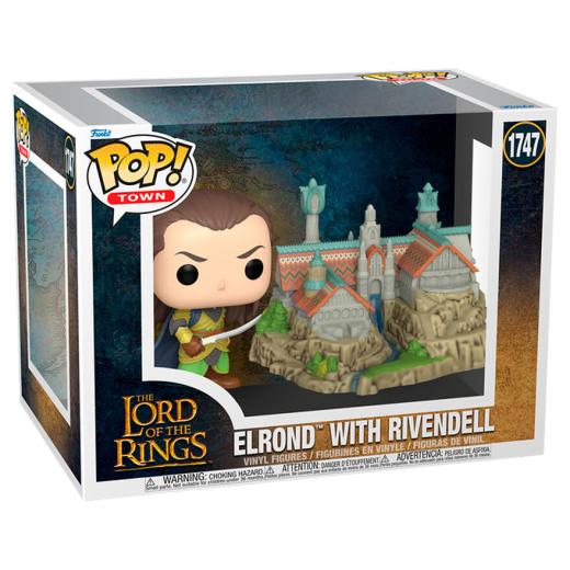 Funko -  Town The Lord of the Rings  Gyűrűk ura Lord Elrond with Rivendell   15cm gyűjtői vinyl karakter