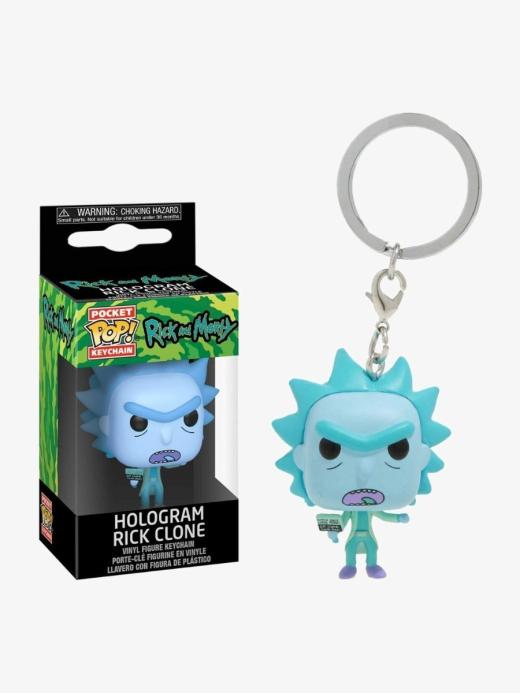 Funko  POP - Animation -  Keychain Rick and Morty  Hologram Rick Clone kulcstartó figura