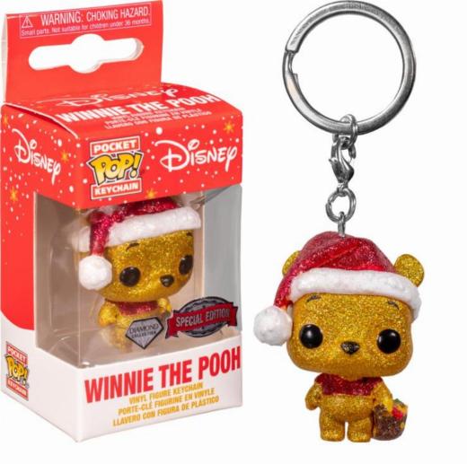 Funko  POP - Disney -  Kulcstartó Holiday Winnie The Pooh  Micimackó (DGLT) (Exclusive) figura