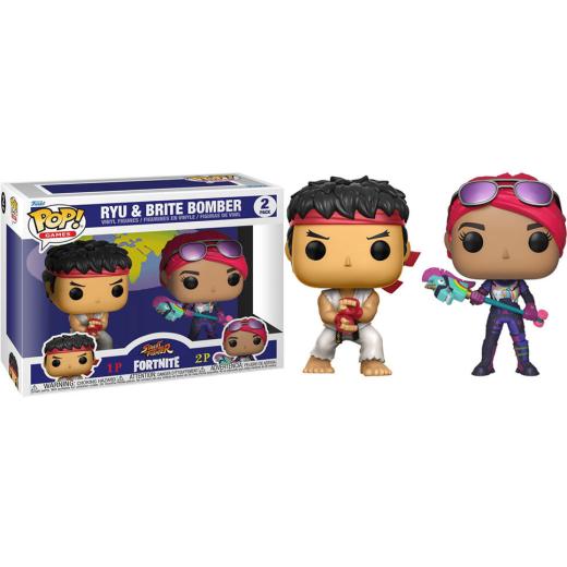 Funko  POP - Games -  Fortnite  2PK Ryu & Brite Bomber  2dbos szett figura