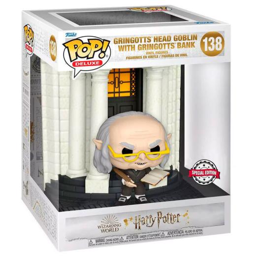 Funko  POP - Harry Potter -  Deluxe Harry Potter Diagon Alley  Gringotts Bank Head Goblin (Exclusive) 15 cm figura