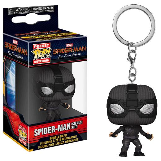 Funko  POP - Marvel -  Keychain SpiderMan Far from Home  SpiderMan Stealth Suit kulcstartó figura