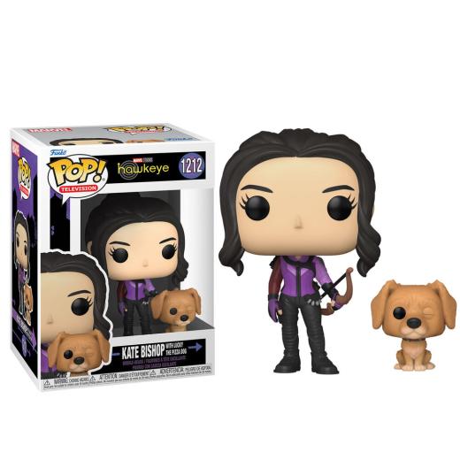Funko  POP - Marvel -  Marvel Hawkeye  Sólyomszem  Kate Bishop Lucky the Pizza Dog  játék figura
