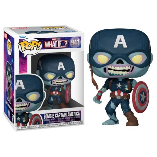 Funko  POP - Marvel -  Marvel  What If  Zombie Captain America    figura