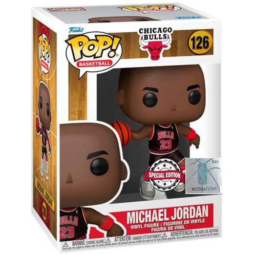 Kosár - NBA -  NBA Bulls Michael Jordan Blk Pinstripe Jersey (Exclusive)    figura