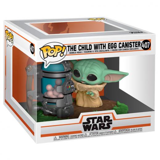Funko  POP - Star Wars -  Deluxe The Mandalorian  Child with Egg Canister   figura